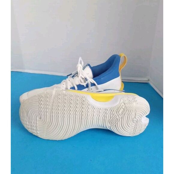 Under Armour Curry 7 Basketball Shoes Athletic Sneakers‎ White Blue Yellow main image 6